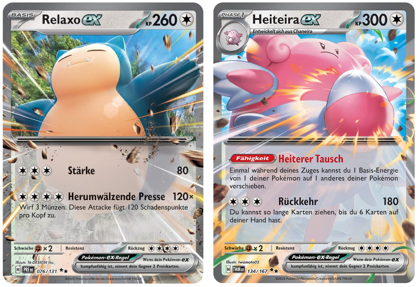 Pokémon Spezial-Kollektion Relaxo-ex & Heiteira-ex